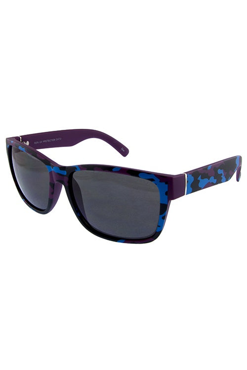 Mens camo boxframe plastic sunglasses