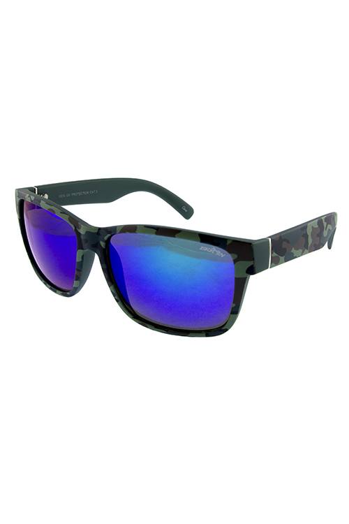 Mens camo boxframe plastic sunglasses