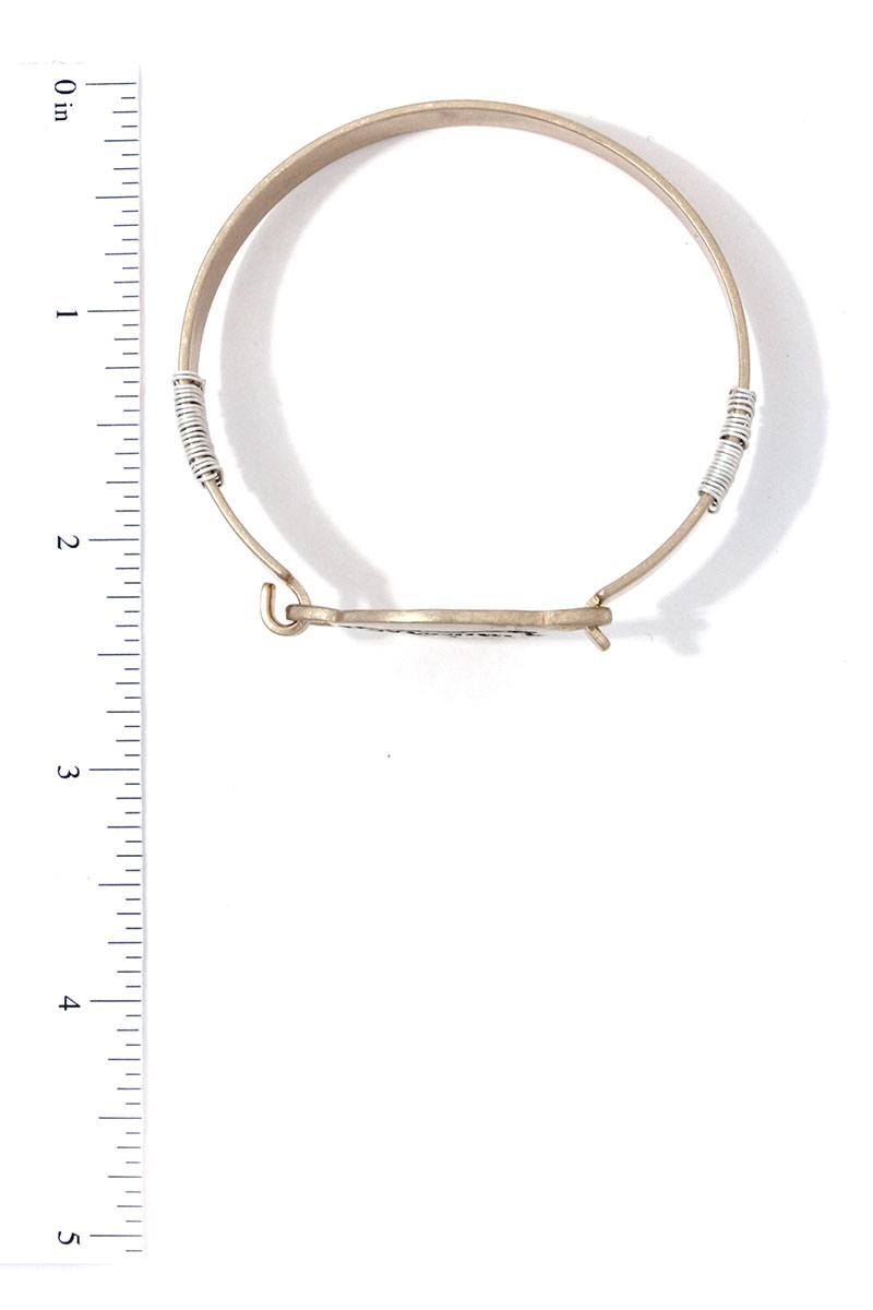 Mama Bear Circle Metal Bracelet