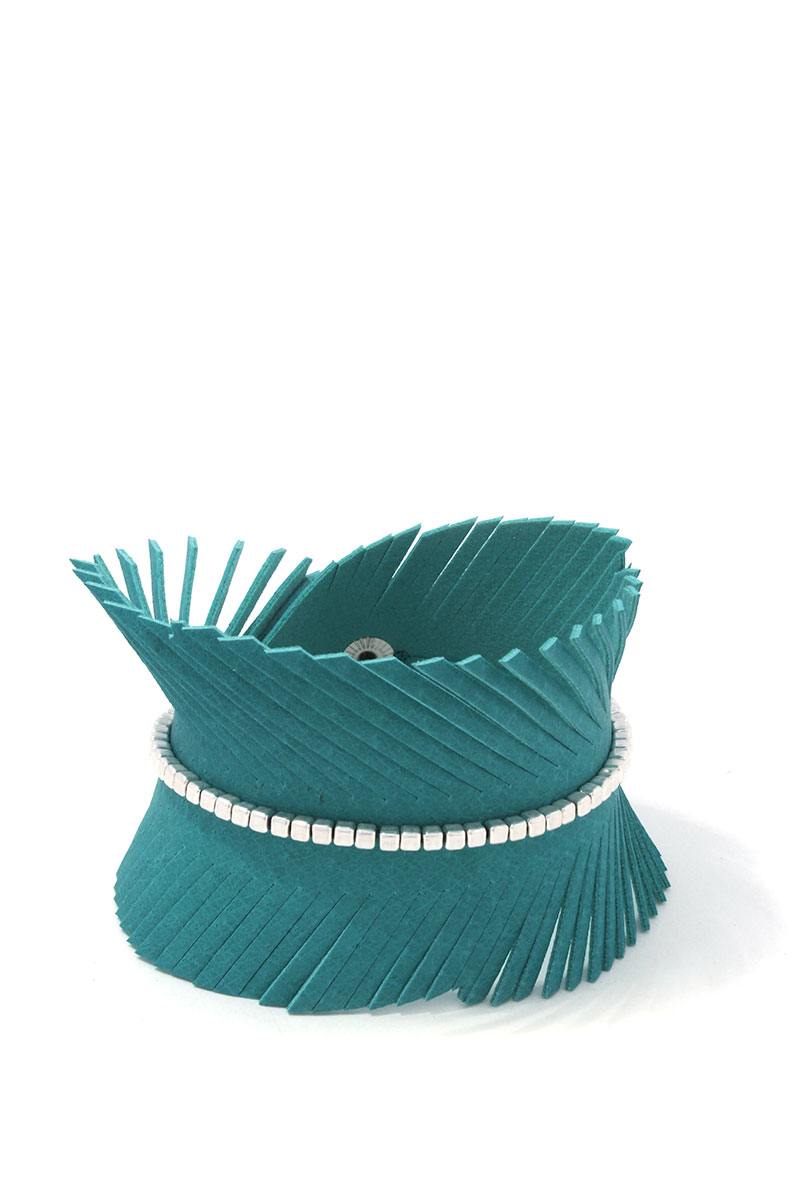 Leather Fray Wrap Bracelet